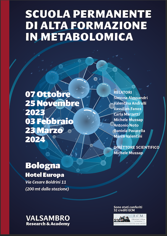 Scuola Permanente di Alta formazione in Metabolomomica tutte le date dei moduli