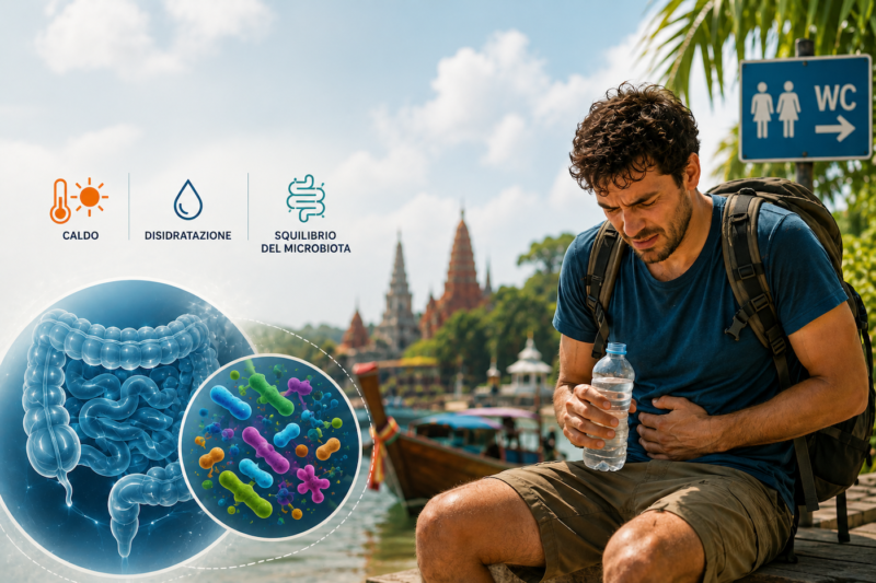 Disturbi intestinali da caldo e diarrea del viaggiatore: il ruolo del microbiota